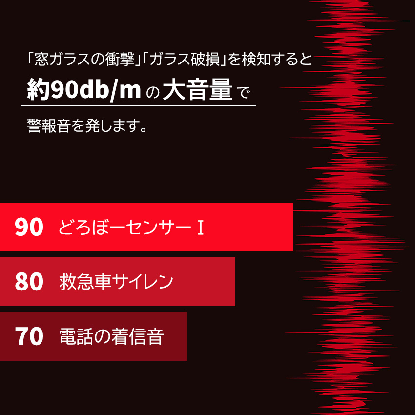 防犯アラーム 窓 おすすめ センサー 振動 衝撃 大音量 ガラス 賃貸  防犯ブザー 超薄型 ガラス窓用 ノムラテック どろぼーセンサーI |  | 11