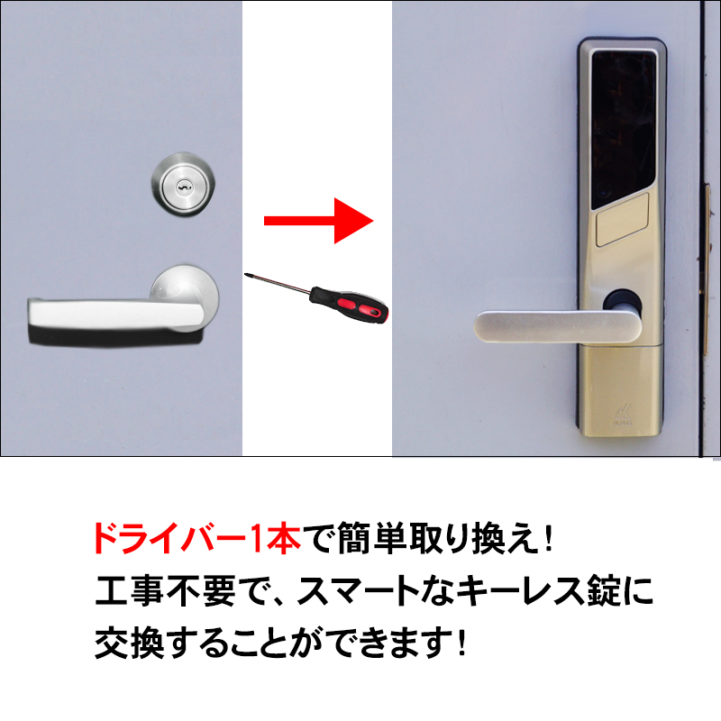 電気錠 後付け GOAL AS LX 工事不要 玄関 ドア 鍵 テンキー