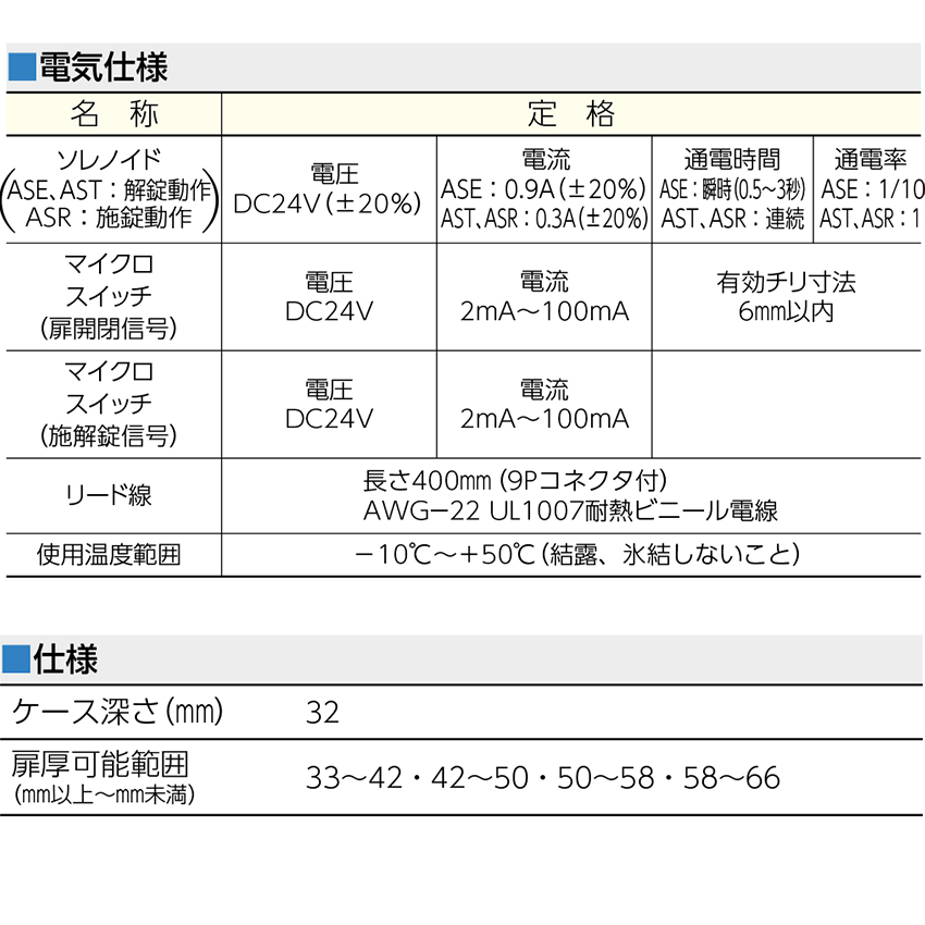 MIWA 美和ロック 電気ストライク ASR 通電時施錠型 電気錠 電子錠 DT33〜41 ST色