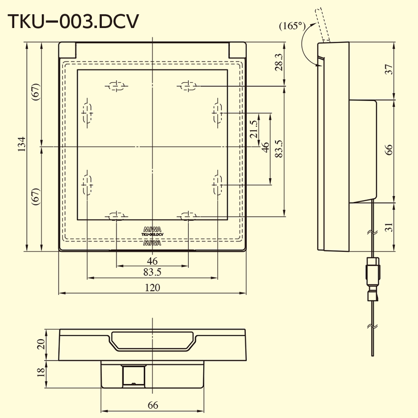 MIWA 美和ロック マジカルテンキーユニット TKU-003DCV ホワイト ブラック カバー付き 操作器 制御器 制御盤 コントローラー 電気錠の画像