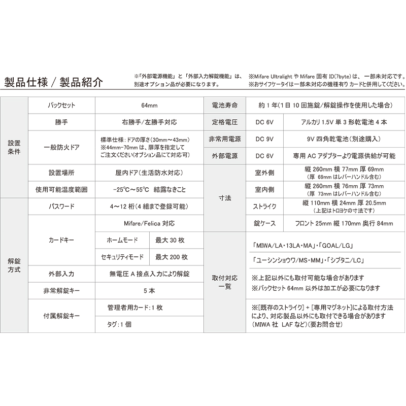 電気錠 後付け 玄関ドア 美和ロック miwa LA MA 工事不要 リモコン オートロック デジタルドアロック LC-105-R 扉厚30〜43mm |  | 12
