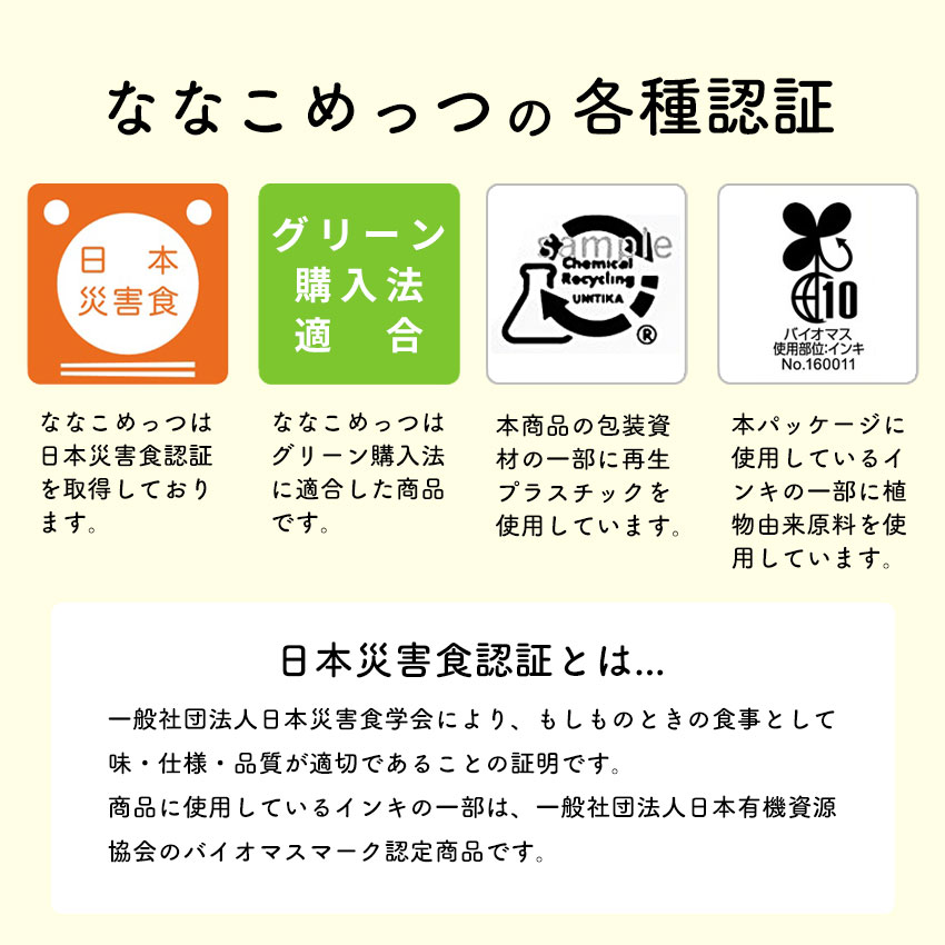 非常食 7年保存 ななこめっつ アルファ米 ご飯 保存食 防災食 マジックライス 備蓄 災害対策 美味しい おすすめ 梅昆布ご飯 50食セット_10