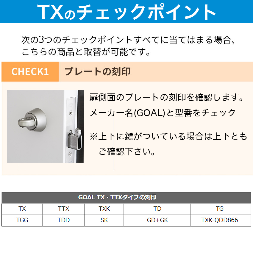 GOAL ゴール 鍵 交換 TX用 玄関 5ピン シリンダー錠 自分で DIY