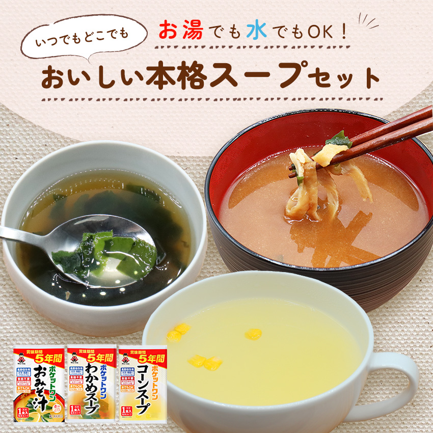 防災 保存食 非常食セット 災害用食品 備蓄食料 長期 5年 45 汁物