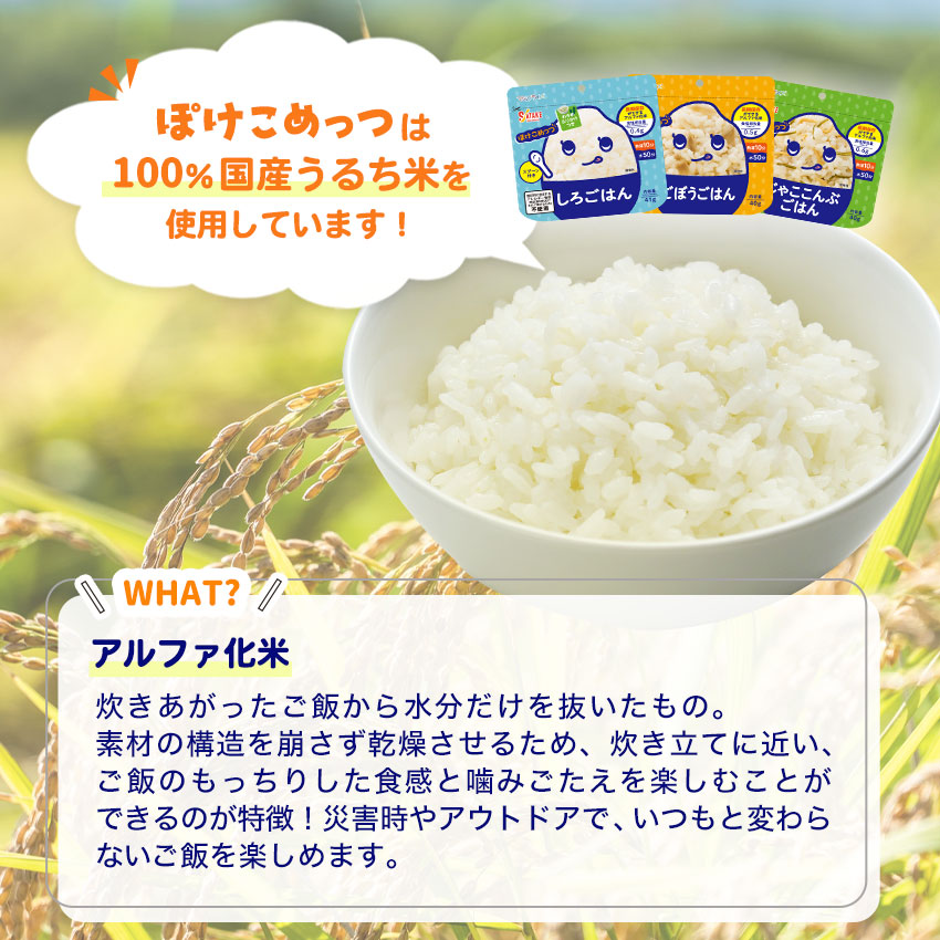 非常食 7年保存 ぽけこめっつ アルファ米 ご飯 保存食 防災食 マジック