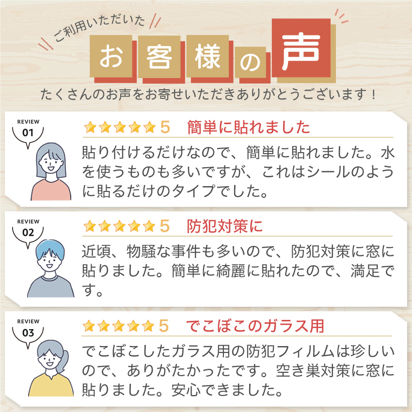 防犯フィルム 窓ガラス 凹凸ガラス用 防犯ガラスフィルム 賃貸 空き巣対策 防犯グッズ おすすめ 窓用心 貼り方簡単 飛散防止 KG-107 2枚入 |  | 13