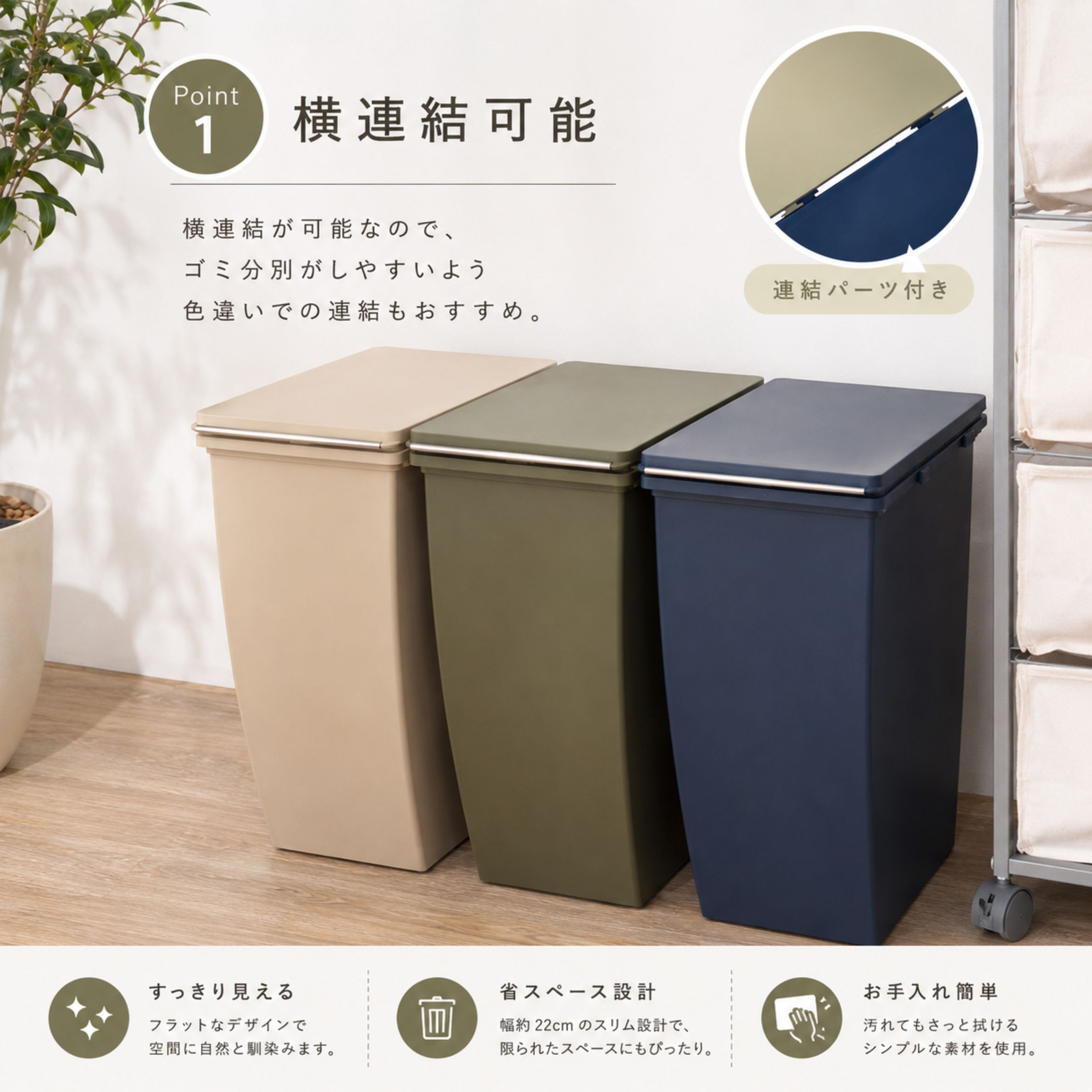 *たいやん22★ 20L 密閉ゴミ箱 使いやすさ抜群 高密閉 おしゃれ 東谷 ゴミ箱 20L スリムコンテナ LFS-846 パッキン付 密閉 消臭 ミニ