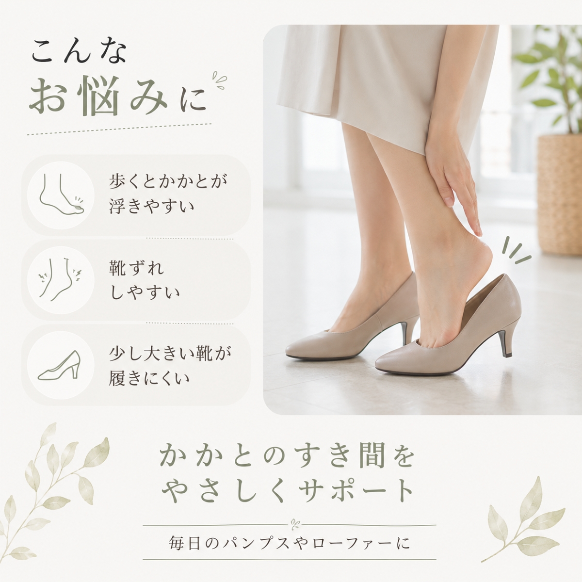 かかとパッド 靴ずれ防止 かかとクッション ヒールパッド かかと保護 パンプス 脱げ防止 靴脱げ対策 かかと滑り止め サイズ調整 大きい靴 靴擦れ 防止 |  | 03