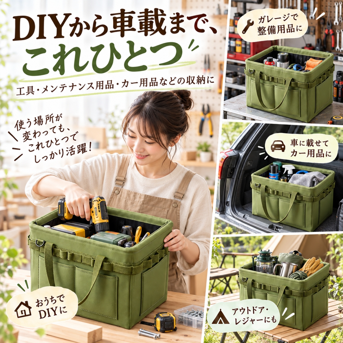 工具バッグ ツールバッグ 工具収納バッグ 折りたたみ 大容量 自立式 持ち運び 工具入れ 道具入れ 収納バッグ 外ポケット サイドホルダー付き |  | 11