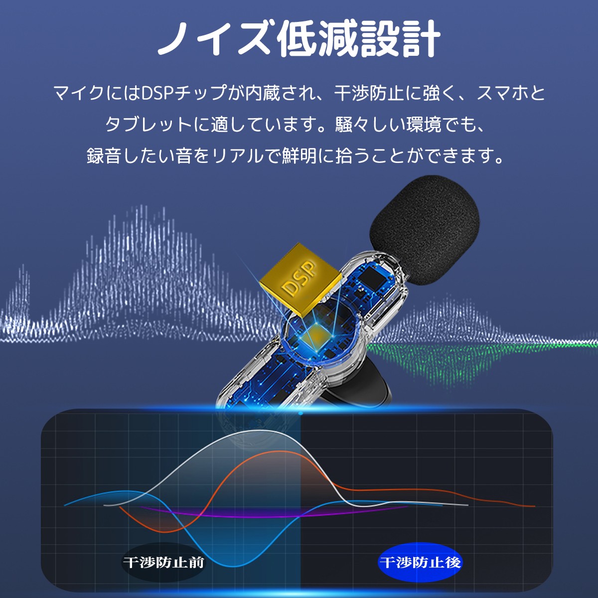 ピンマイク ワイヤレス スマホ用マイク 2人用 ビデオマイク