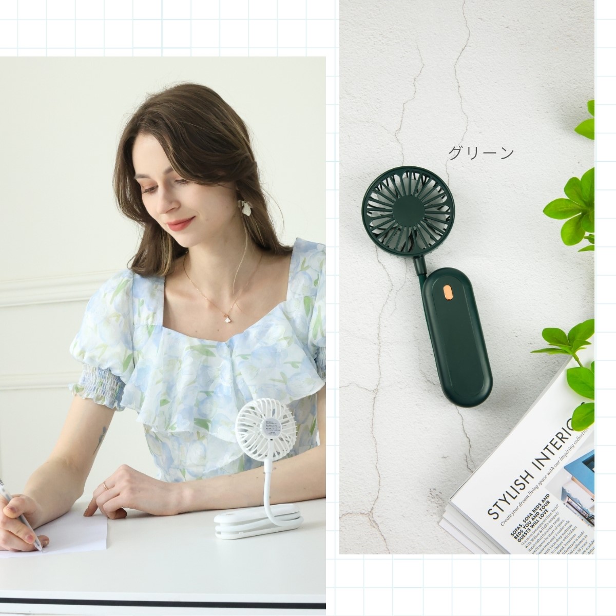くねくね クリップ 扇風機 くねくねファン 充電式 首かけ扇風機