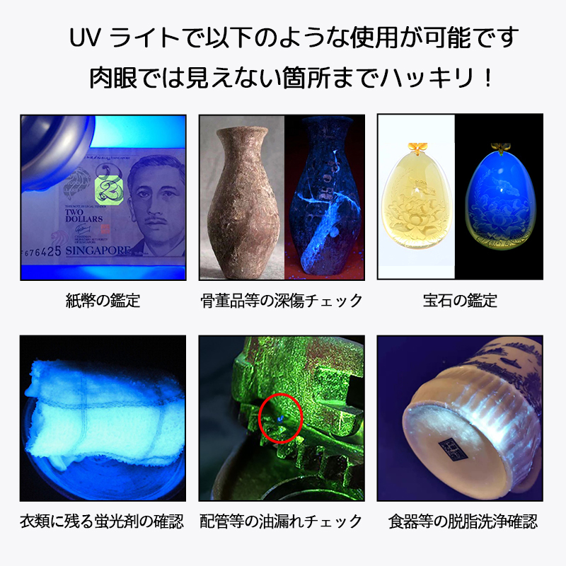 ルーペ ジュエリー 手持ちルーペ 高倍率 虫眼鏡 10倍 拡大鏡 LED ライト付き 宝石用ルーペ 老眼 虫めがね 宝石 ギフト 観察 携帯ルーペ ブラックライト｜ringos｜10