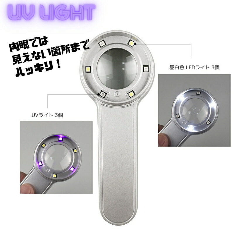 Amazon.co.jp: YFFSFDC 手持ちルーペ 3個LEDライト付き 虫眼鏡
