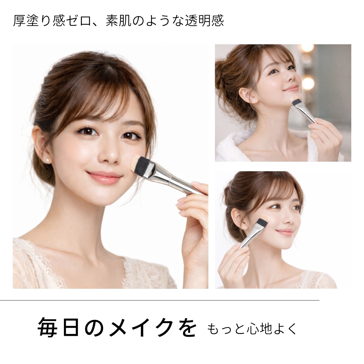 韓国大人気 ファンデーションブラシ スパチュラブラシ プロ仕様 メイク