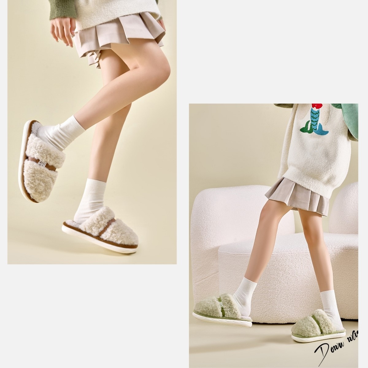 ファースリッパ スリッパ 暖かい 冬 ルームシューズ あったか もこもこ 子供 レディース かわいい フェイクファー おしゃれ ふわふわ |  | 12
