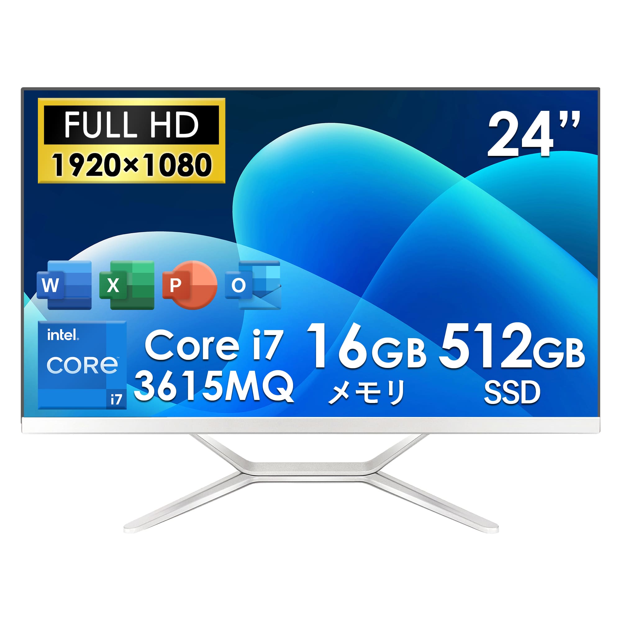 ̌^ fXNgbvp\R Vi Windows11 PC 24^ tHDt Core i7 3615MQ Officet 16GB SSD512GB HDMI WIFI ݒ