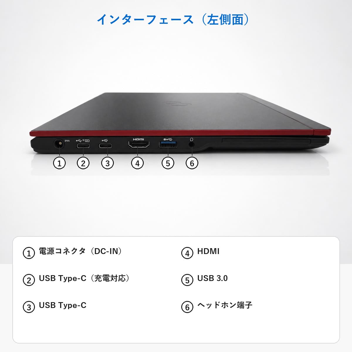 LIFEBOOK U ノートパソコン 中古 13.3型 富士通 U939 レッド 赤フチ