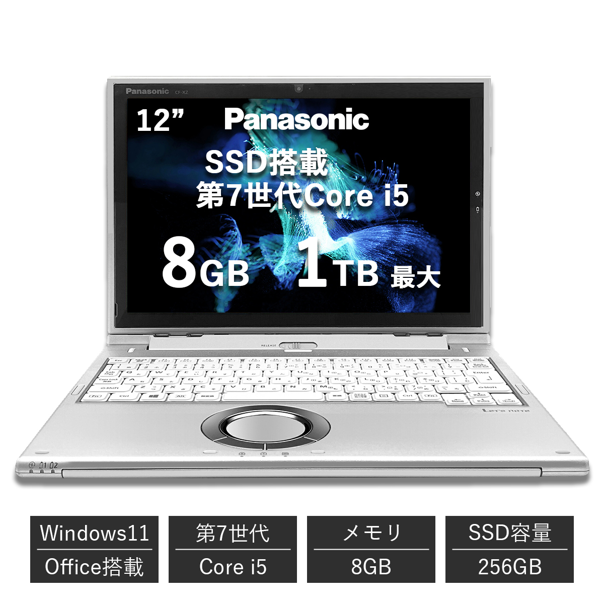 訳ありノートパソコン 中古 Let's note セパレート型2in1 Panasonic XZ6シリーズ第7世代 Core i5 7200U  Windows11 メモリ8GB SSD256GB 12型液晶 1500 : xz6-i57-cp : リンカイストア - 通販 -  Yahoo!ショッピング