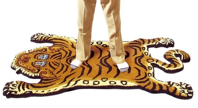 チベタン タイガー ラグ マット 【L】Tibetan Tiger Rug 虎型 160cm