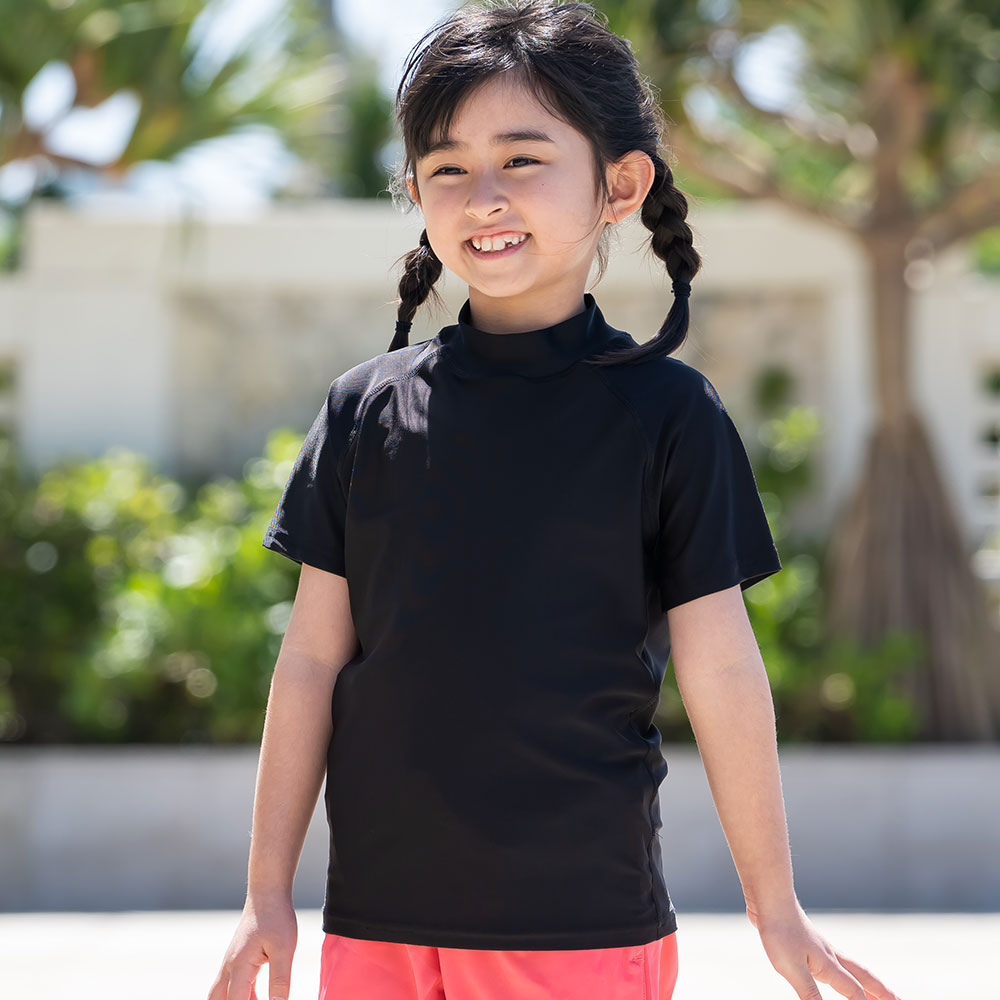 ラッシュガード キッズ 半袖Tシャツ 立ち襟 水着 男の子 女の子 ジュニア UV 日焼け対策 |  | 09