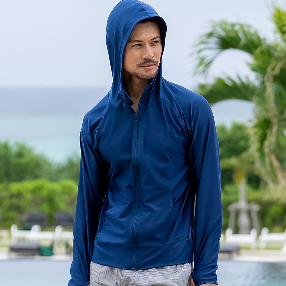 ラッシュガード メンズ パーカー 水着用 長袖 体型カバー UVパーカー ラッシュパーカー 日焼け対策 |  | 02