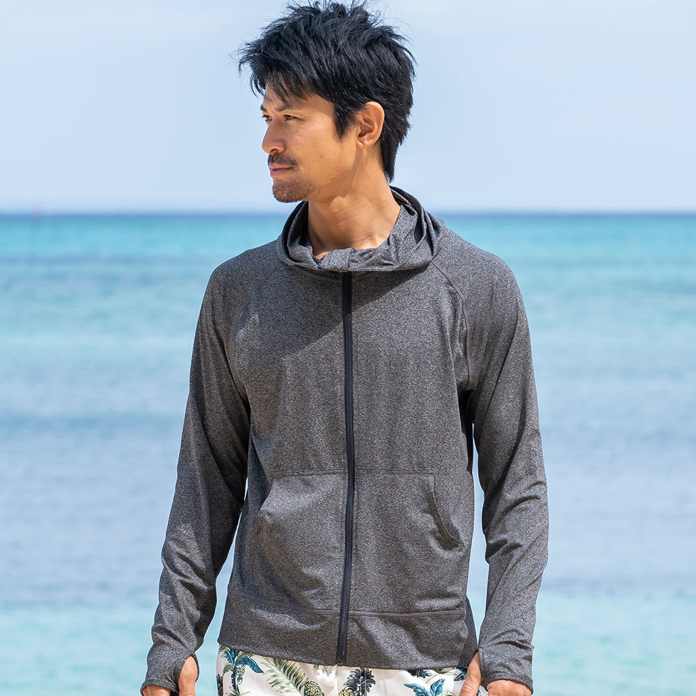 ラッシュガード メンズ パーカー 水着用 長袖 体型カバー UVパーカー ラッシュパーカー 日焼け対策 |  | 10