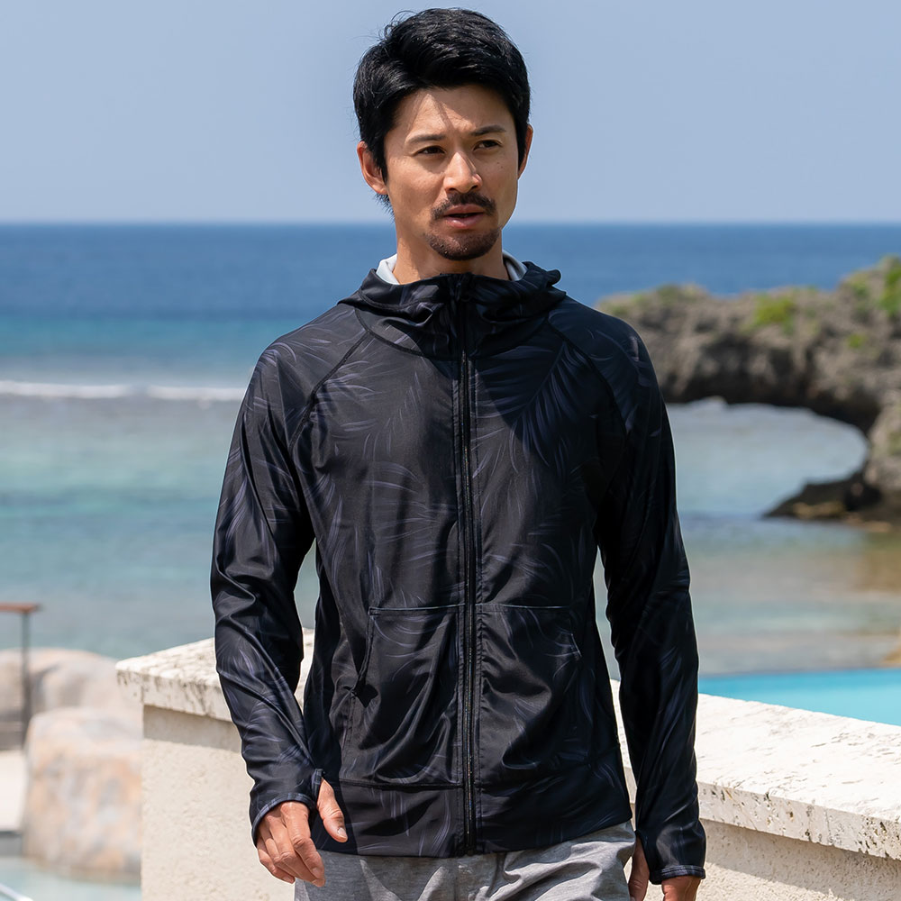 ラッシュガード メンズ パーカー 水着用 長袖 体型カバー UVパーカー ラッシュパーカー 日焼け対策 |  | 12