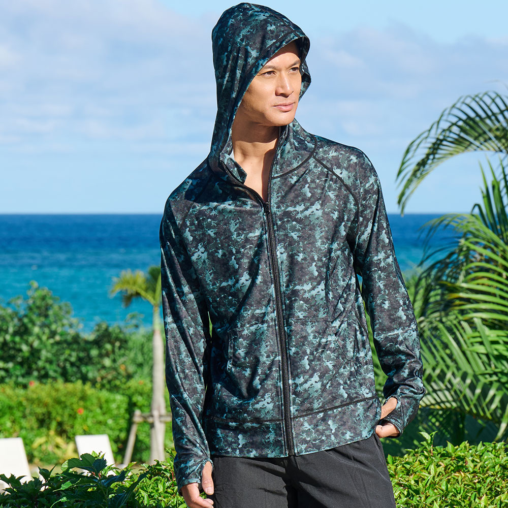 ラッシュガード メンズ パーカー 水着用 長袖 体型カバー UVパーカー ラッシュパーカー 日焼け対策 |  | 16