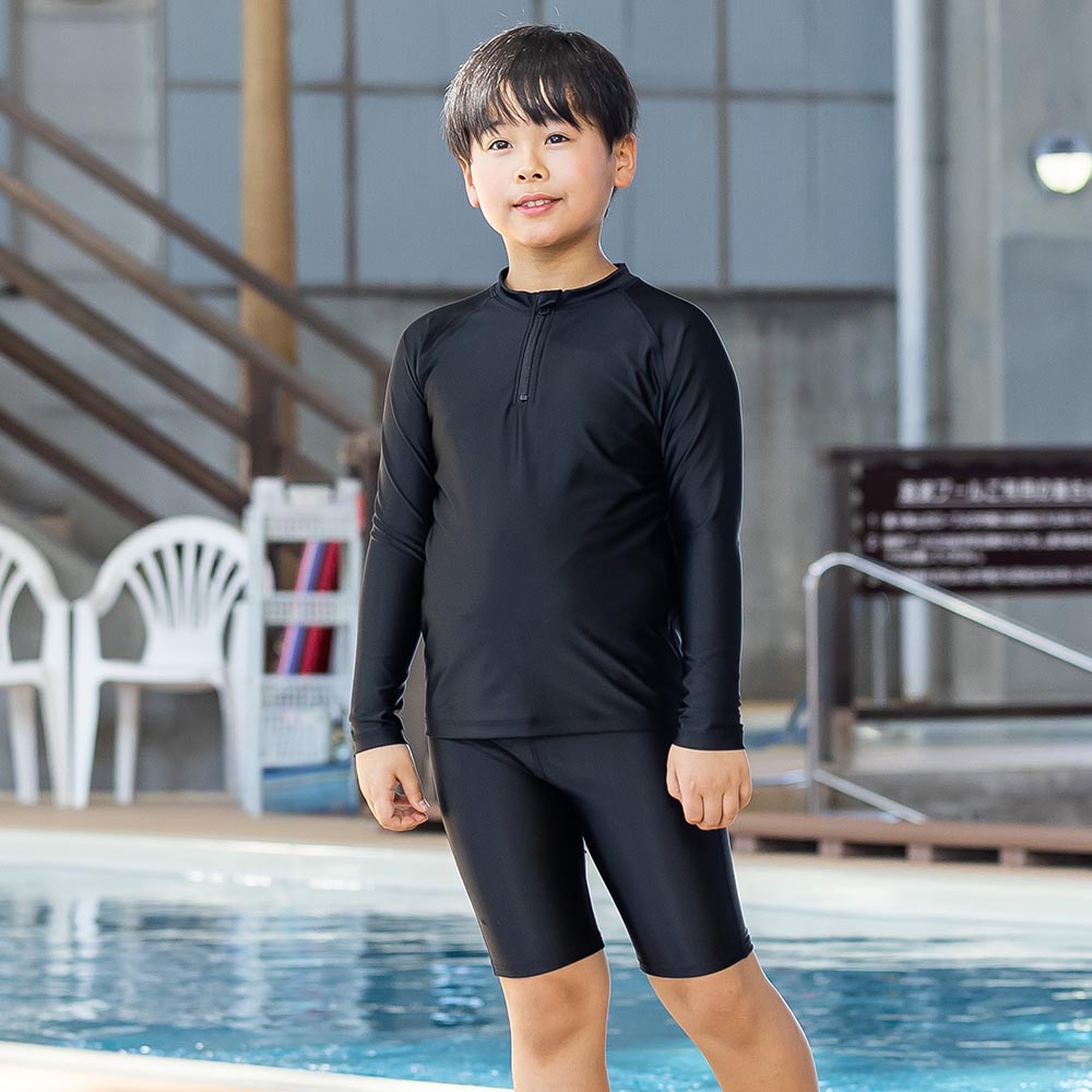 スクール水着 長袖セット 男の子 セパレート スパッツ型 トランクス型