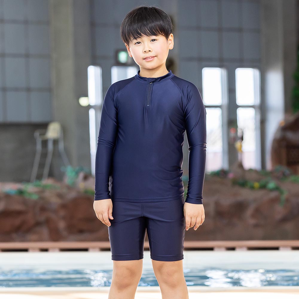 スクール水着 長袖セット 男の子 セパレート スパッツ型 トランクス型