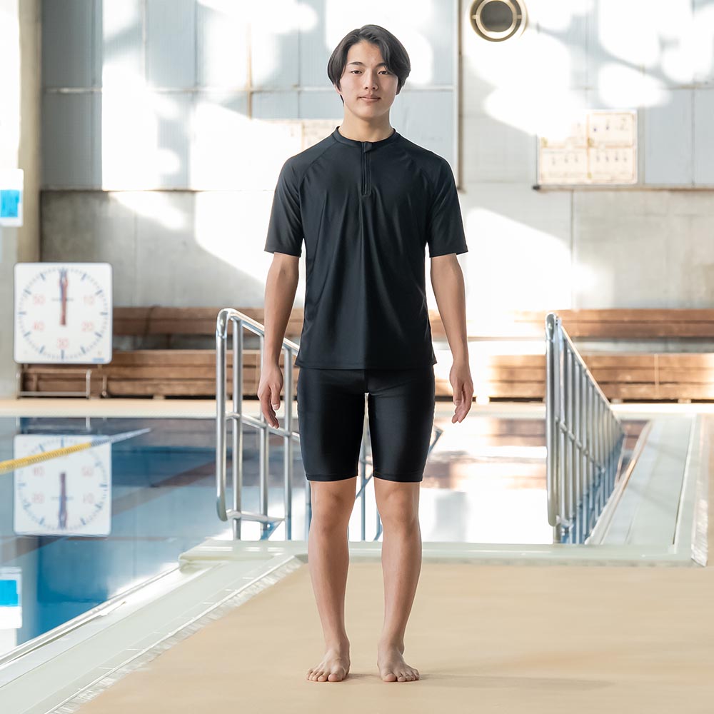 スクール水着 半袖セット 男の子 セパレート スパッツ型 トランクス型