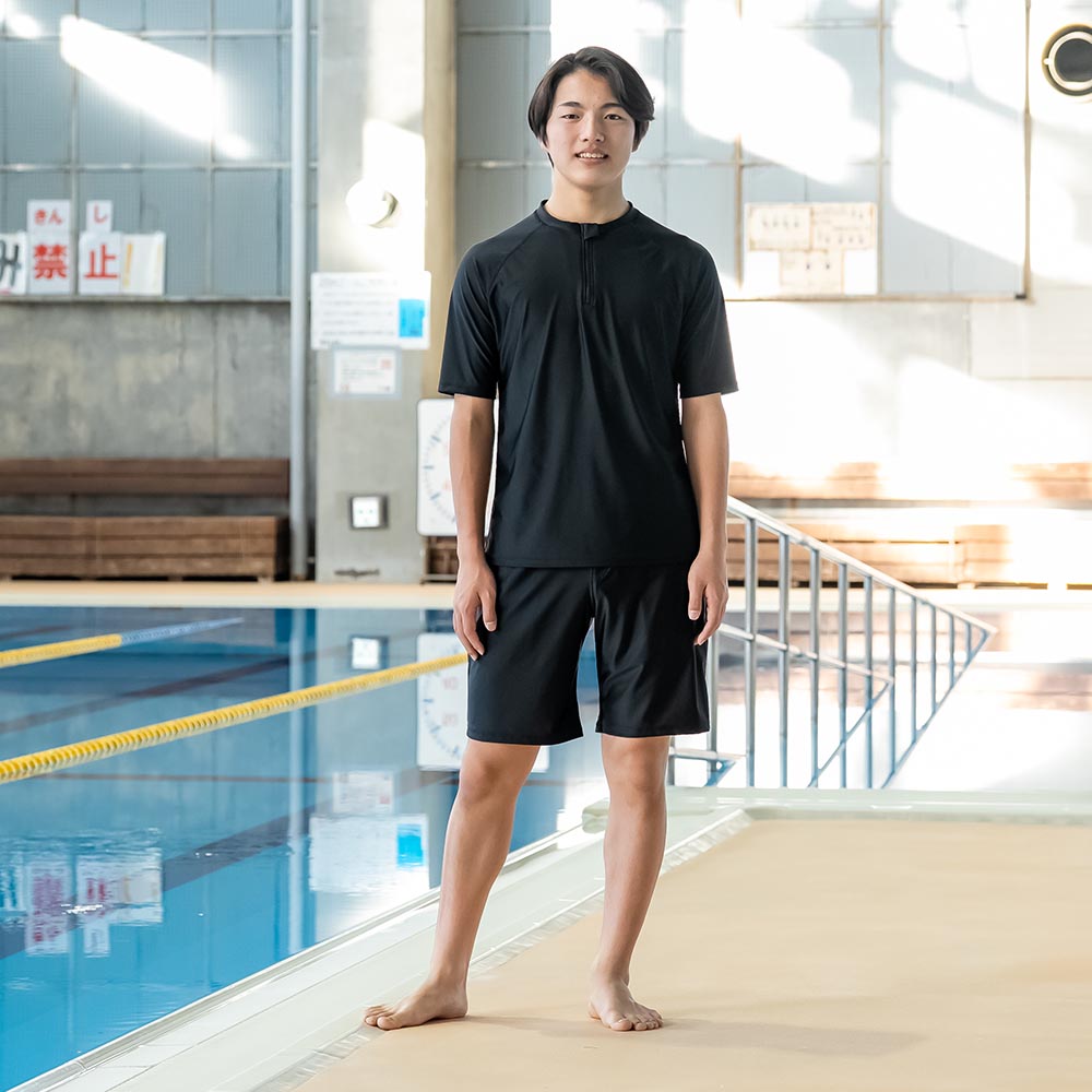 スクール水着 半袖セット 男の子 セパレート スパッツ型 トランクス型