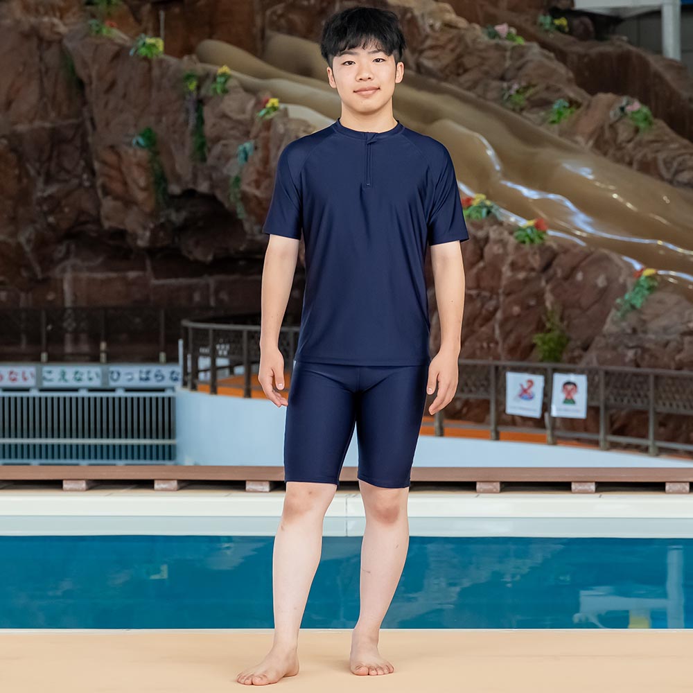スクール水着 半袖セット 男の子 セパレート スパッツ型 トランクス型
