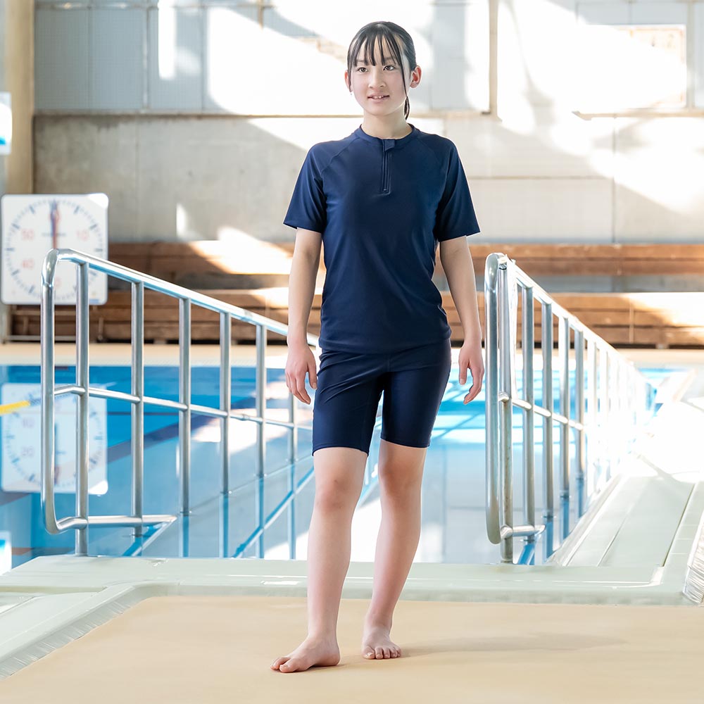スクール水着 半袖セット 女の子 セパレート スパッツ型 キュロット型