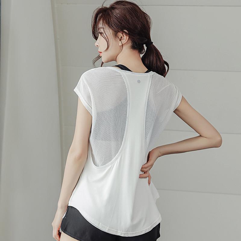 ヨガウェア トップス タンクトップ レディース ホットヨガ 半袖 フィットネスウェア かわいい おしゃれ スポーツ Tシャツ 吸汗速乾 ストレッチ | ブランド登録なし | 01