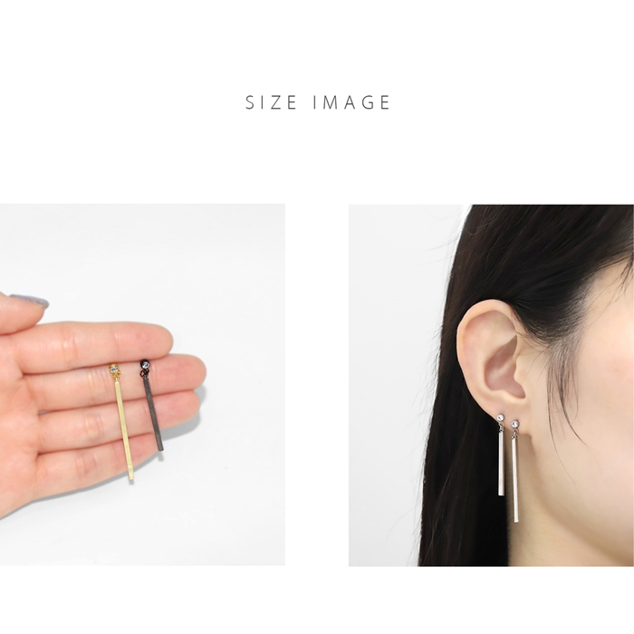 凛 RIN 軟骨ピアス 16G ボディピアス ロングバー 棒 揺れる ストレート