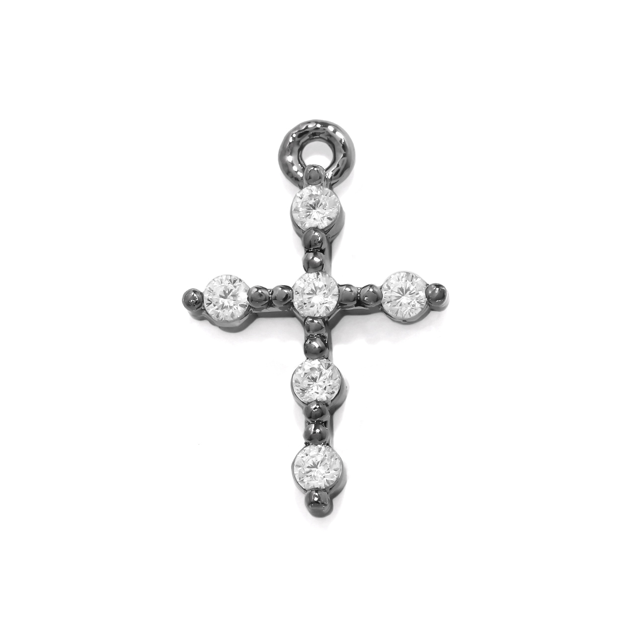 凛 RIN チャーム ボディピアス クロス 十字架 軟骨 キラキラ 14G 16G