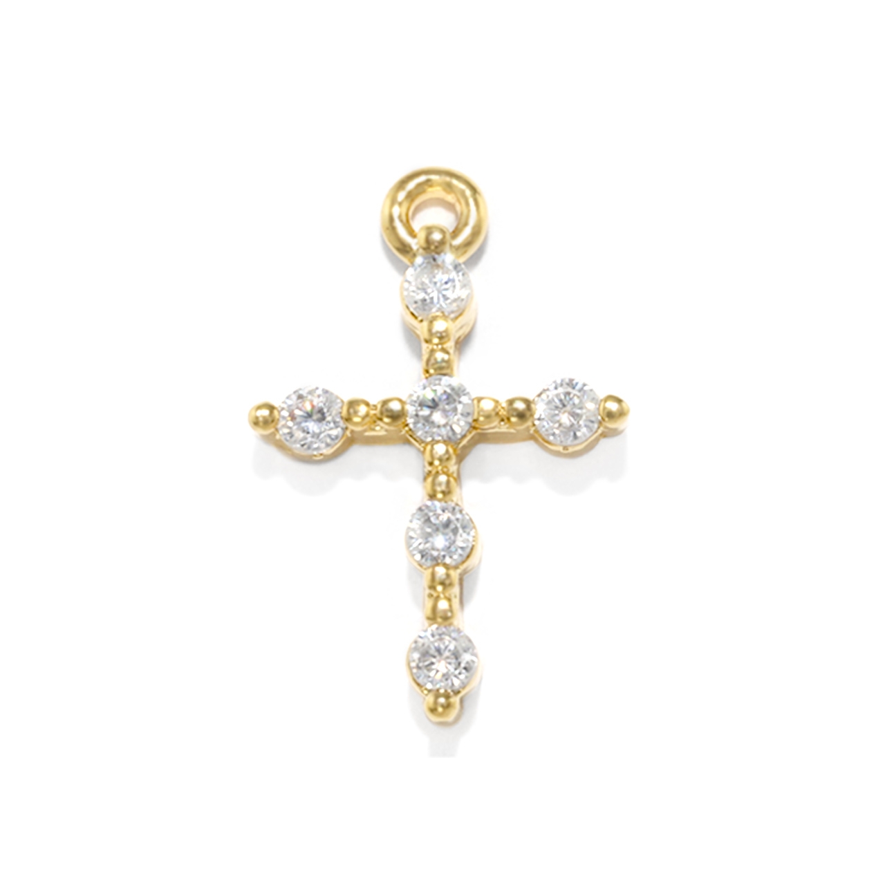 凛 RIN チャーム ボディピアス クロス 十字架 軟骨 キラキラ 14G 16G