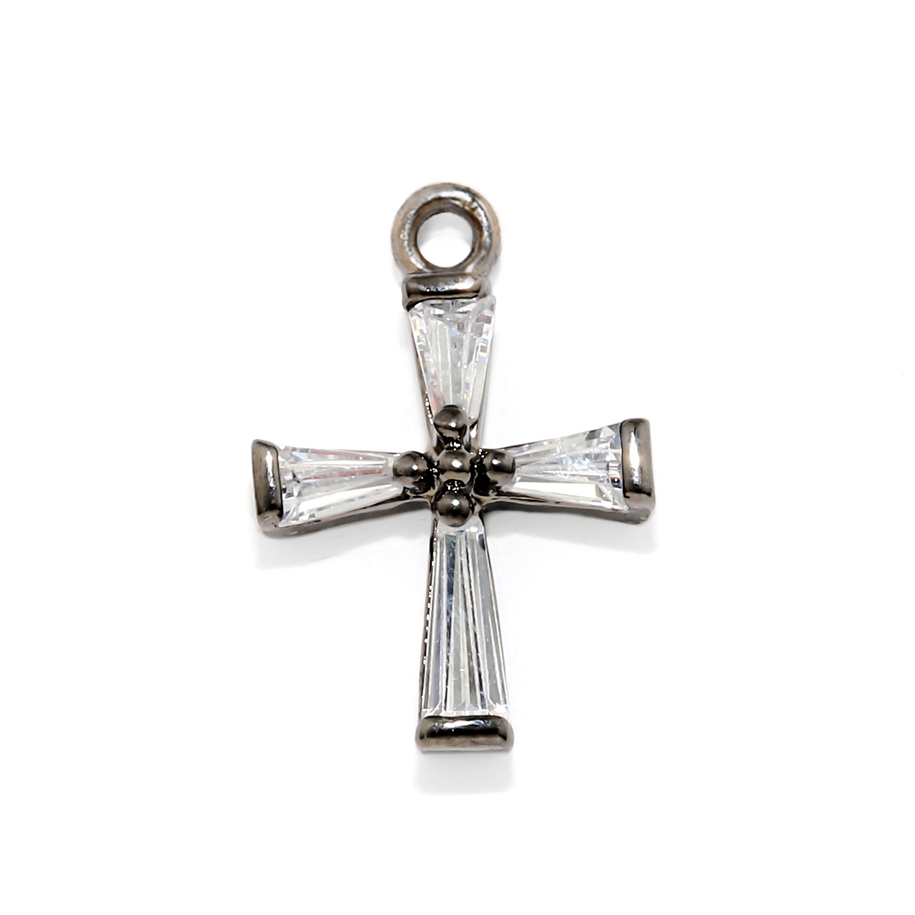 凛 RIN チャーム 14G 16G 18G クロス 十字架 ジュエル ジルコニア