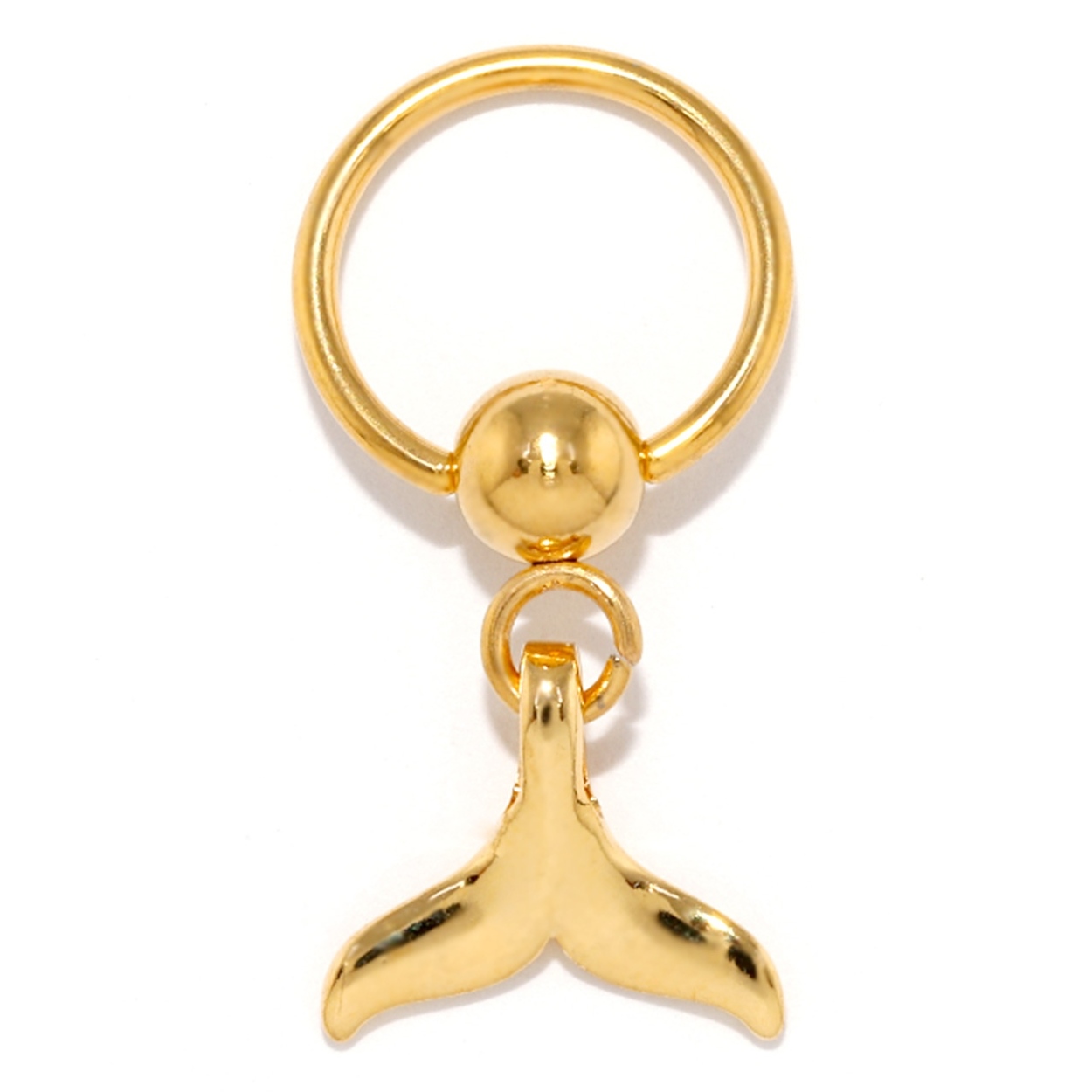 ボディピアス 14G 16G 軟骨ピアス 海 ビーズリング フープ　可愛い 揺れる ハワイアン 鯨 ホエール 片耳用 | 凛 RIN | 02