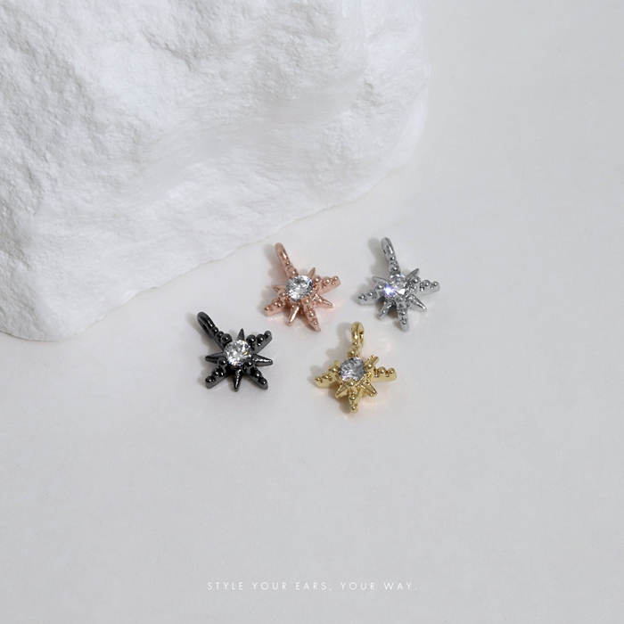 凛 RIN チャーム 14G 16G 18G ボディピアス スパーク 星 宇宙 ジュエル