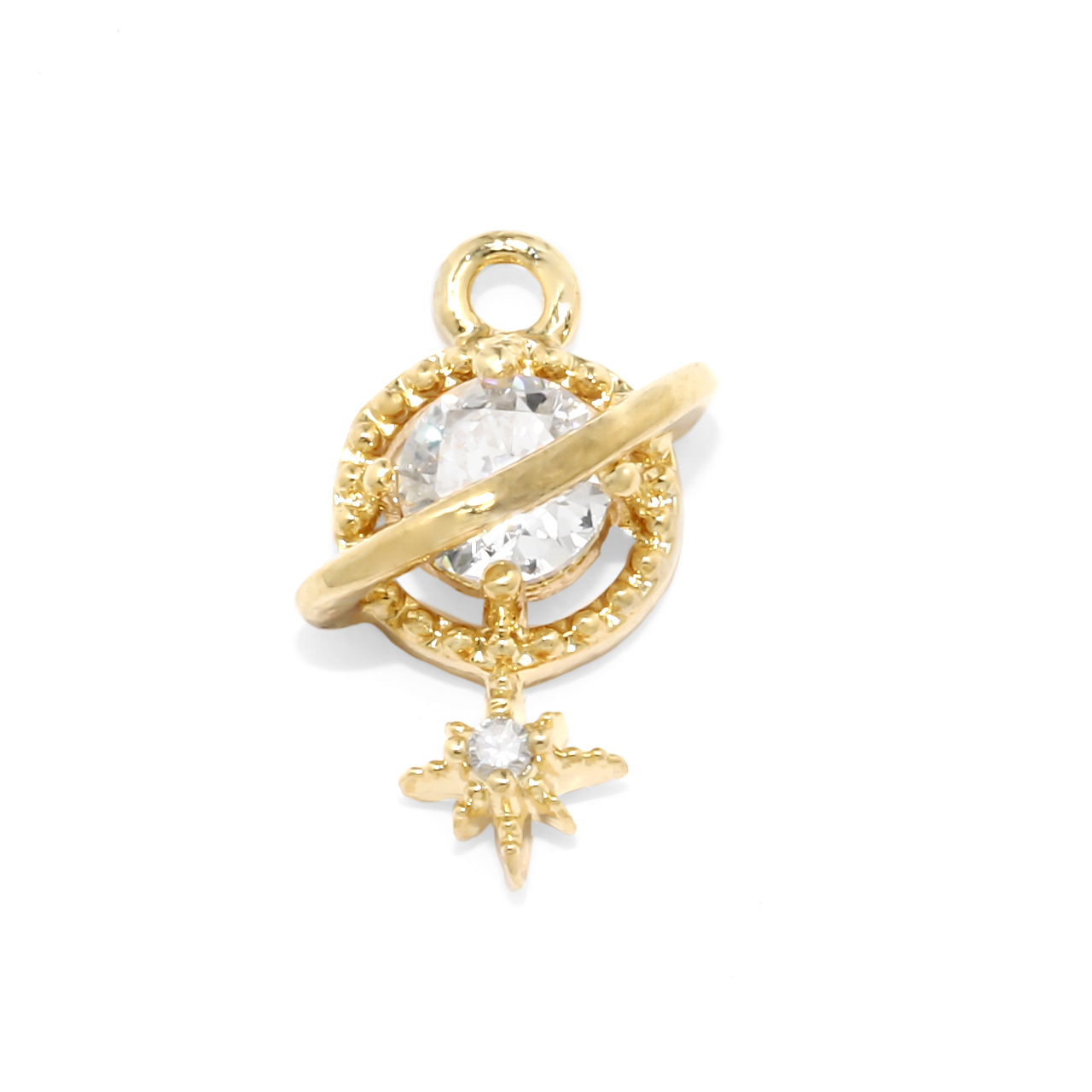 凛 RIN チャーム 軟骨ピアス 16G ボディピアス 土星 星 スター