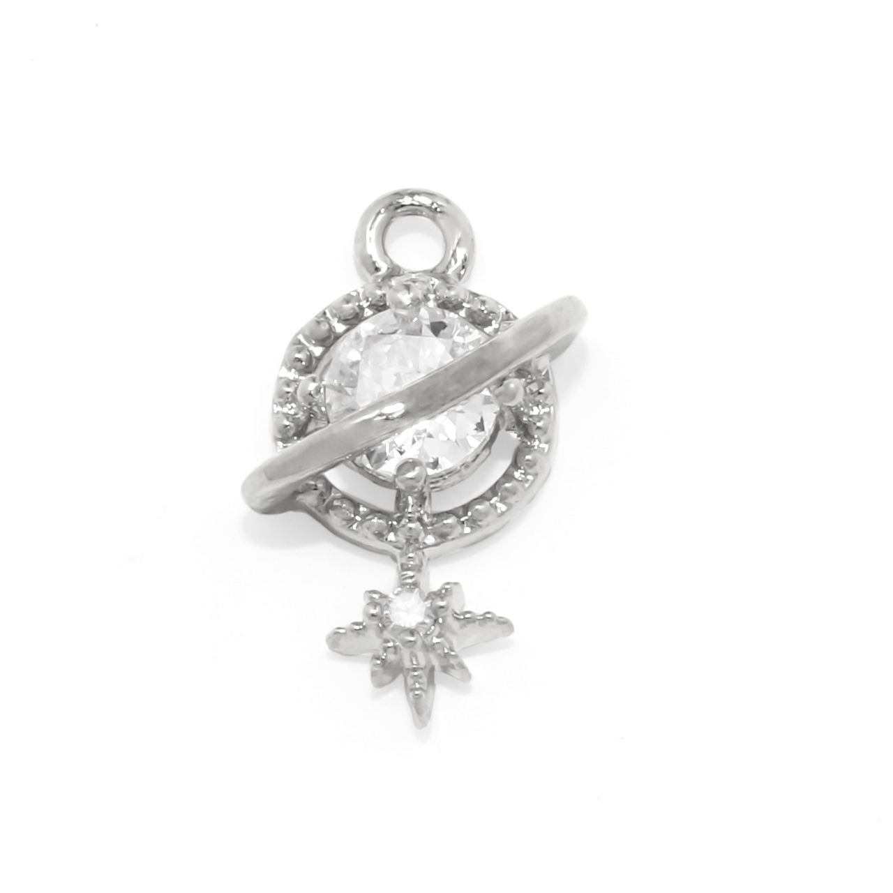 チャーム 軟骨ピアス 16G ボディピアス 土星 星 スター ジュエル チャームのみ パーツ カスタム 片耳用 | 凛 RIN | 01