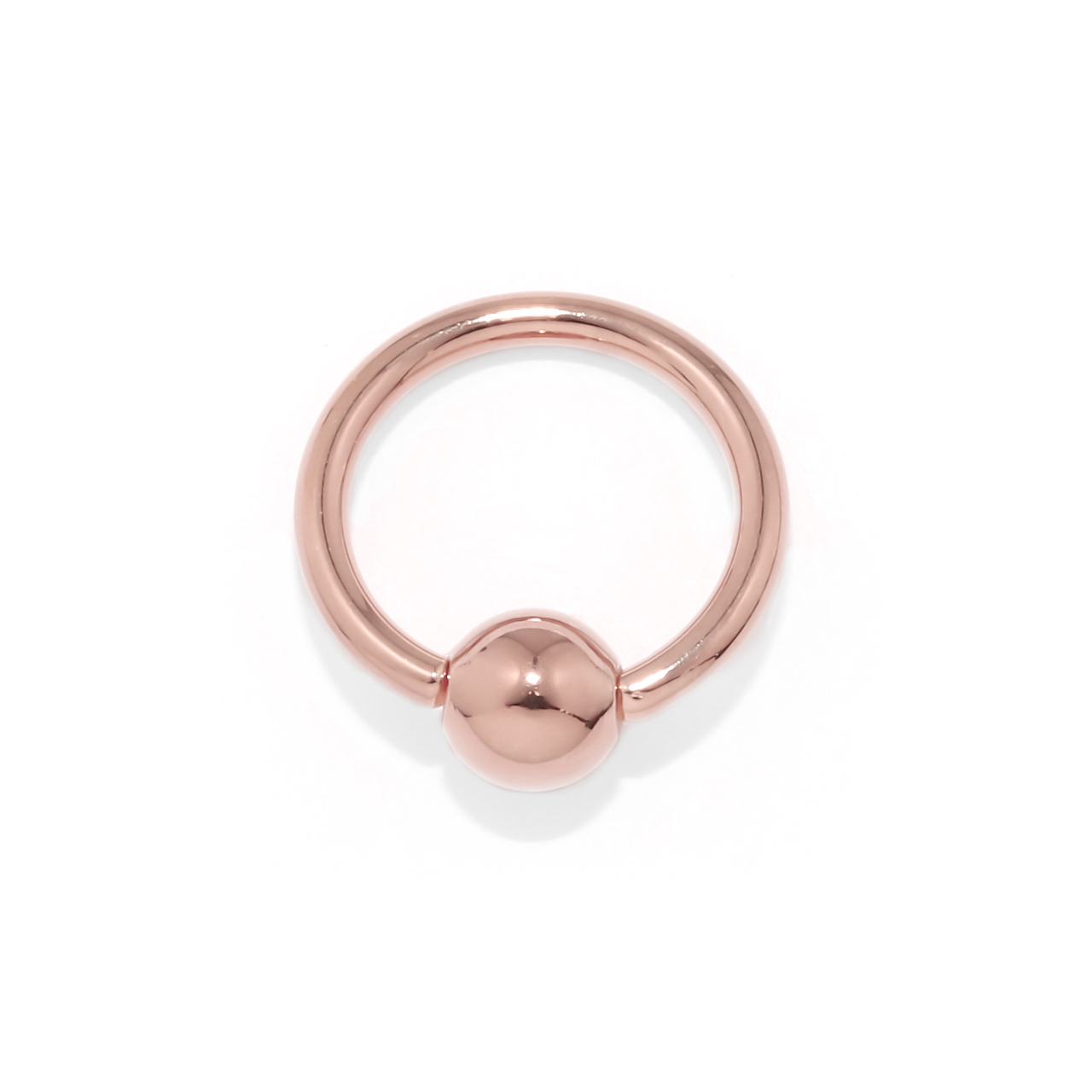 軟骨ピアス 16G 14G 18G ボディピアス 24金 24K コーティング リングピアス フープ ビーズリング ピアス 片耳用 | 凛 RIN | 02