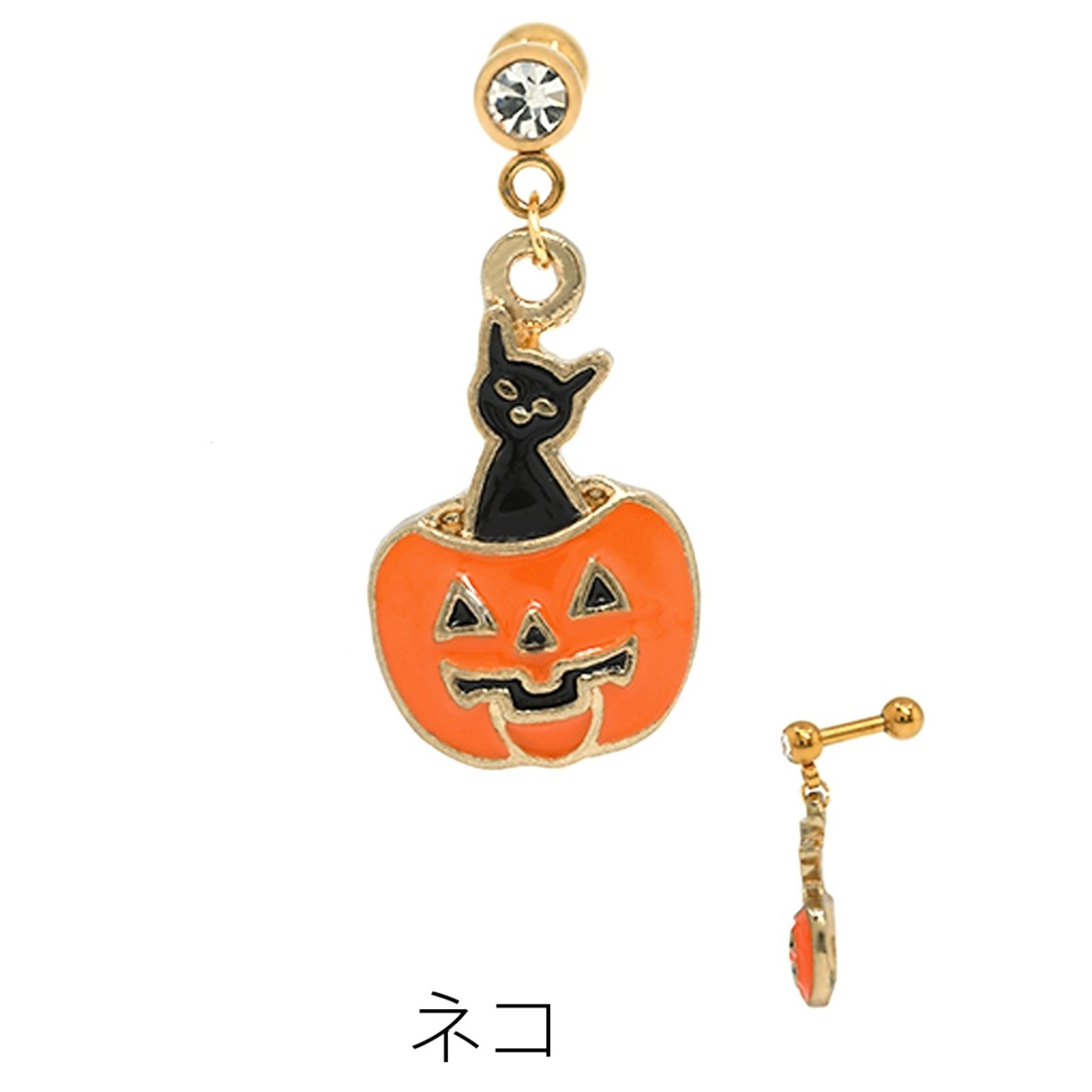 凛 RIN 軟骨ピアス 16G 14G ボディピアス ハロウィン コウモリ 蜘蛛