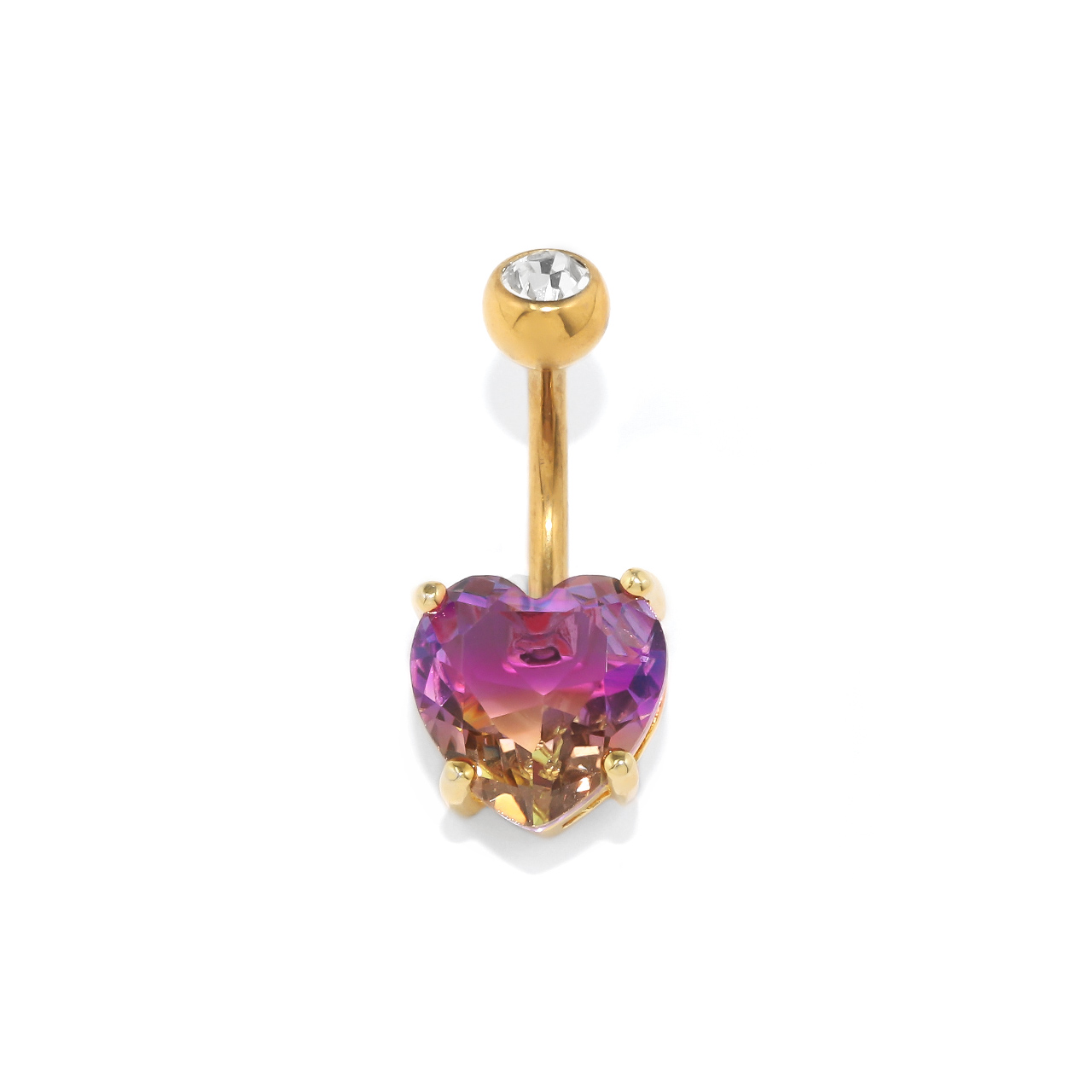凛 RIN へそピアス 14G ボディピアス キラキラ ジュエル ハート