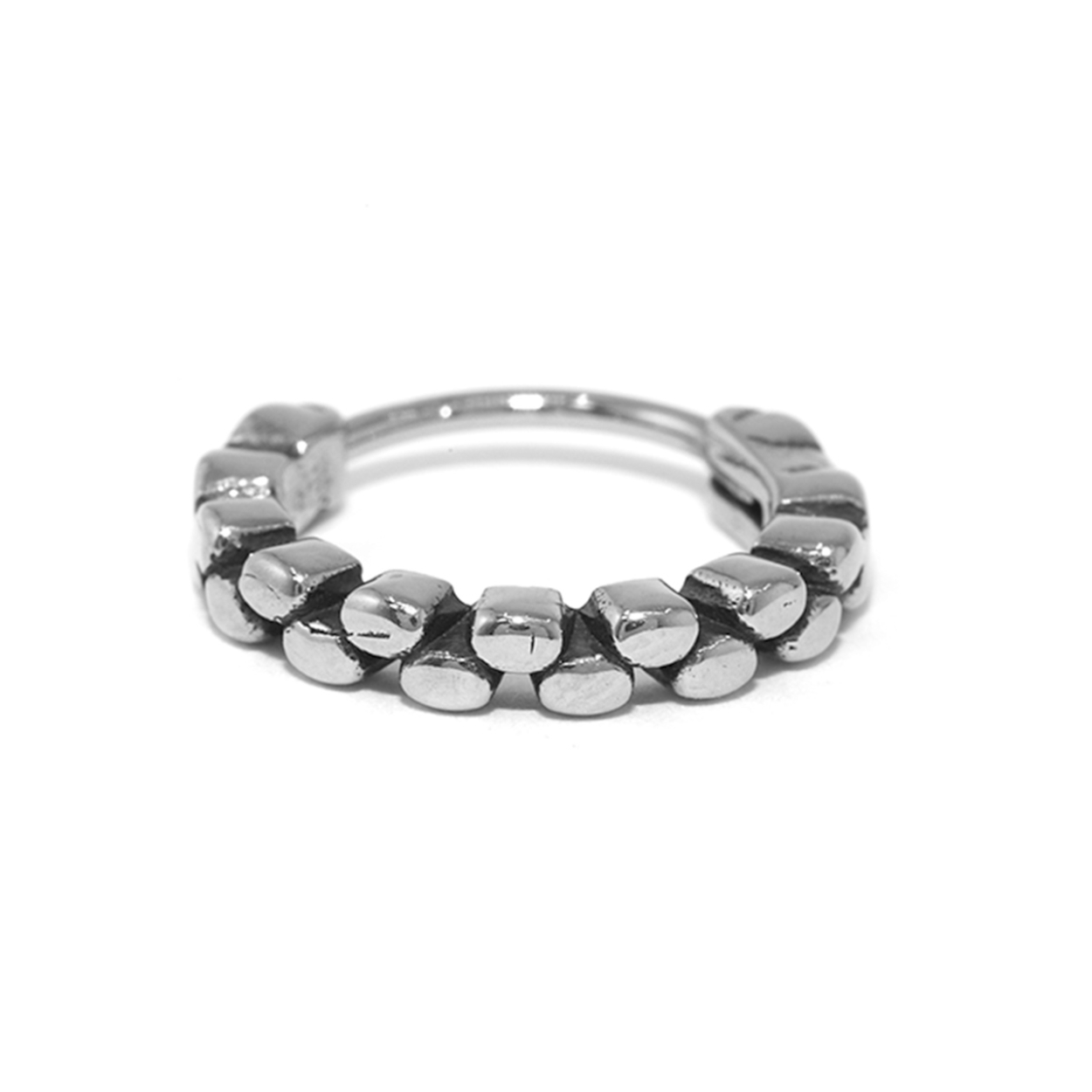 リングピアス フープ メンズ かっこいい 20G 軟骨 ワンタッチ ボディピアス 金属アレルギー対応 付けっぱなし 片耳用 | 凛 RIN | 01