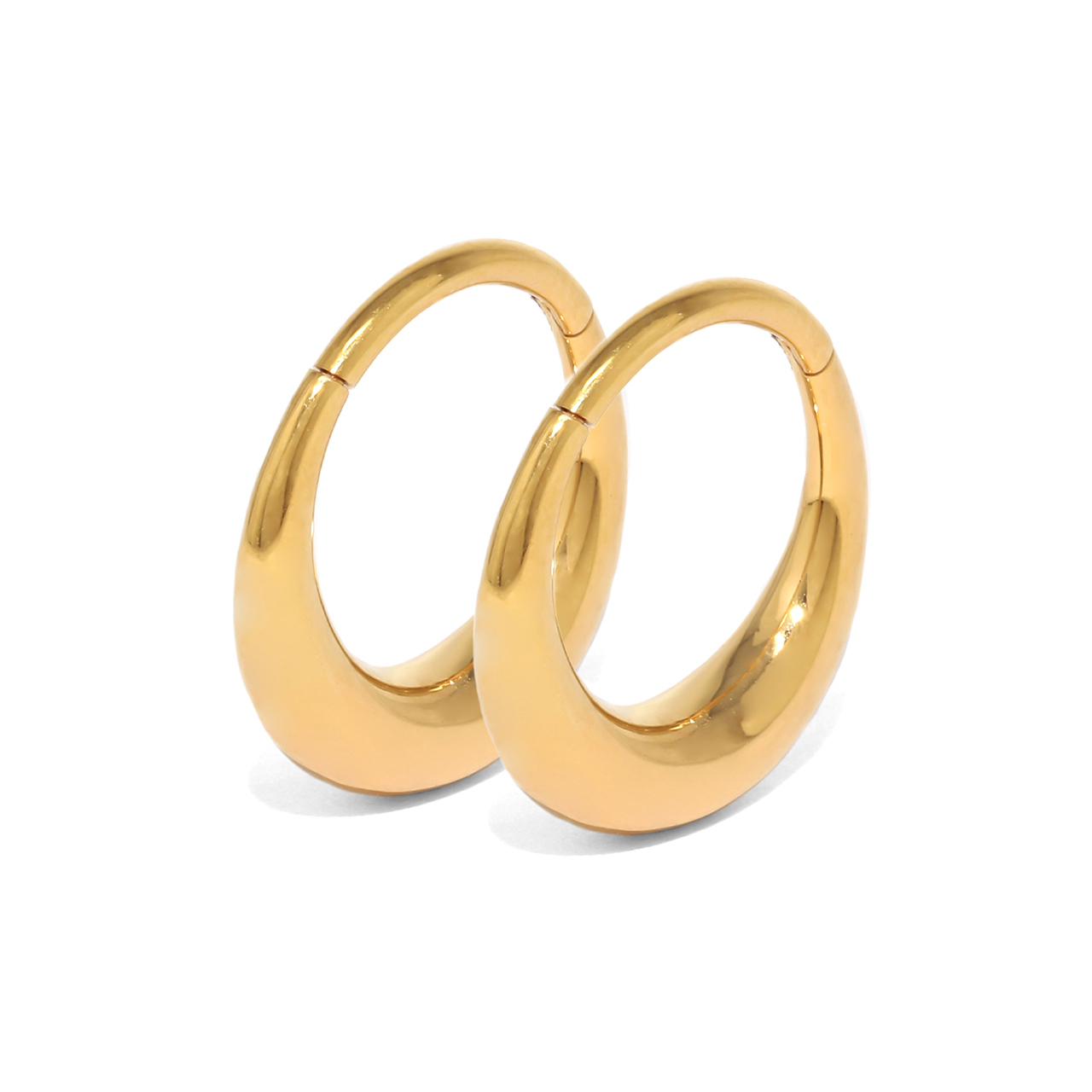 凛 RIN ピアス つけっぱなし 16G 18G フープ ドロップ 24金 K24 K18PG