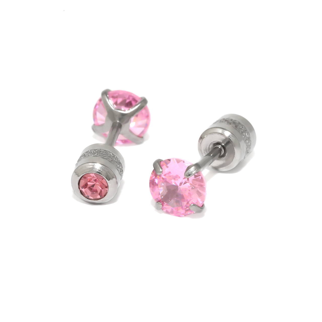 つけっぱなし ピアス 金属アレルギー対応 ネジ式 ジュエル ステンレス ジルコニア レディース キラキラ 『両耳用・2個セット』 | 凛 RIN | 06