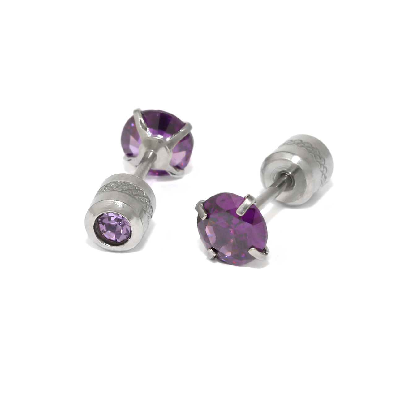 つけっぱなし ピアス 金属アレルギー対応 ネジ式 ジュエル ステンレス ジルコニア レディース キラキラ 『両耳用・2個セット』 | 凛 RIN | 10